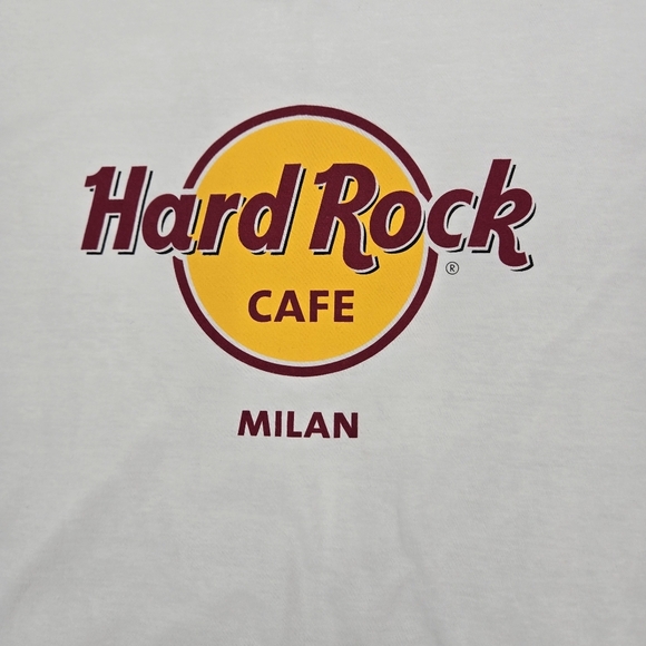 Hard Rock Cafe Milan White T-Shirt SIZE:XXL - Picture 2 of 7